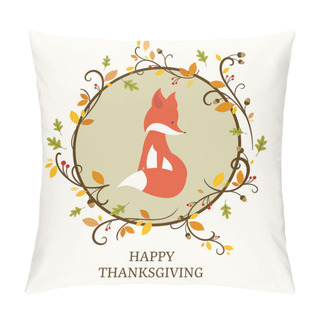 Personality  Vector Thanksgiving Greeting Card Design Pillow Covers