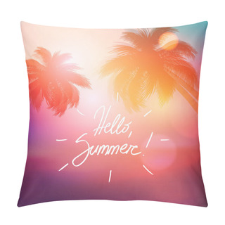 Personality  Paradise Island In Sunset Pillow Covers