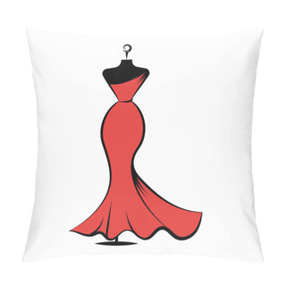 Personality  Dummy Dress Hand Drawing Illustration Vector Pillow Covers