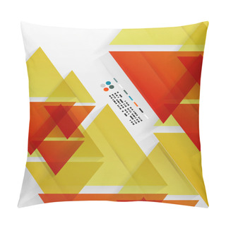 Personality  Abstract Orange Triangles Design Pillow Covers