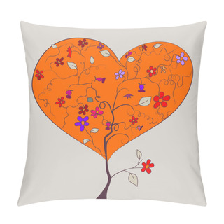 Personality  Heart Shaped Tree Pillow Covers