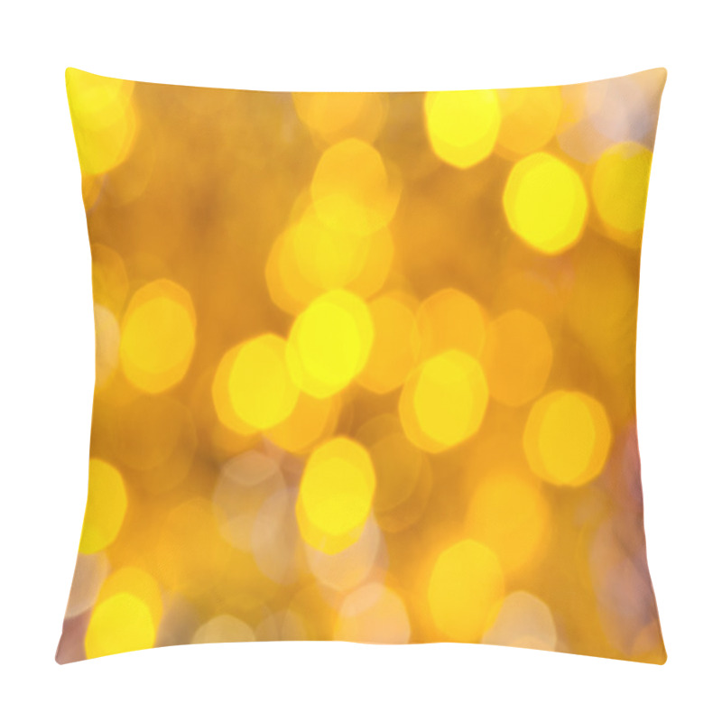 Personality  Yellow Blurred Shimmering Christmas Lights Pillow Covers