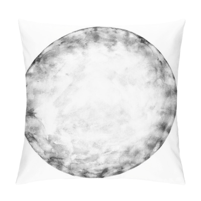 Personality  Light Grayscale Round Blank Watercolor Round Shape Pillow Covers