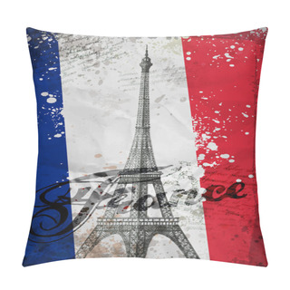 Personality  Eiffel Tower. Hand Drawn Vector Illustration Pillow Covers