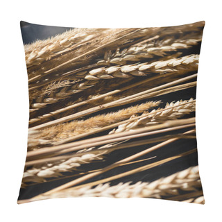 Personality  Close Up Of Lighting On Ripe Wheat Spikelets  Pillow Covers