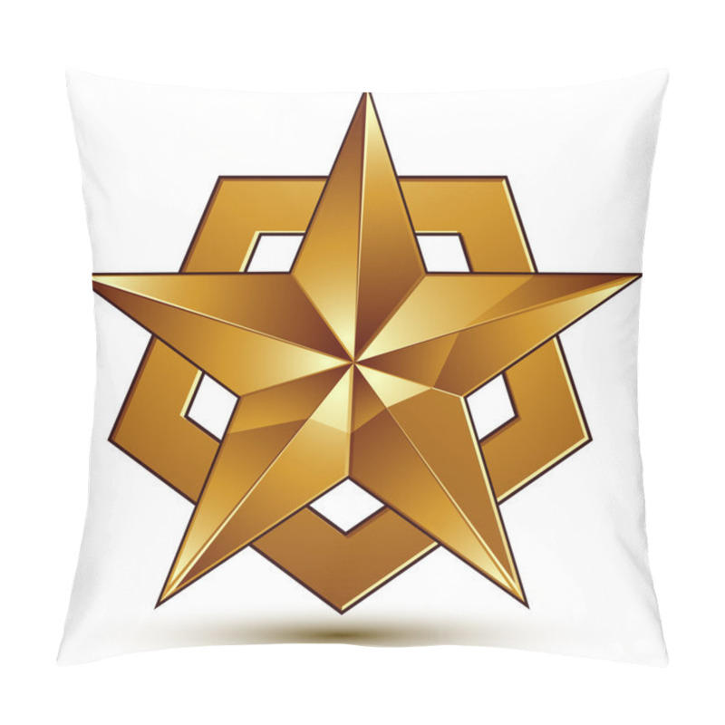 Personality  golden star emblem pillow covers