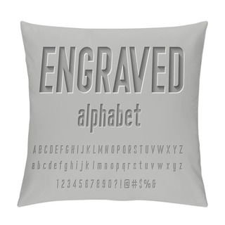 Personality  Engraved Alphabet Design With Uppercase And Lowercase Pillow Covers