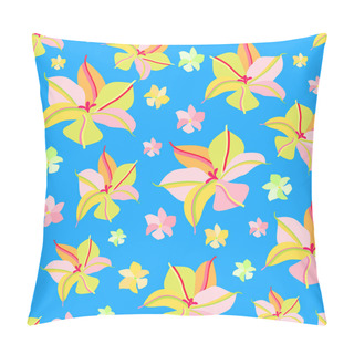 Personality  Seamless Pattern With Pink Yellow Flowers Pillow Covers