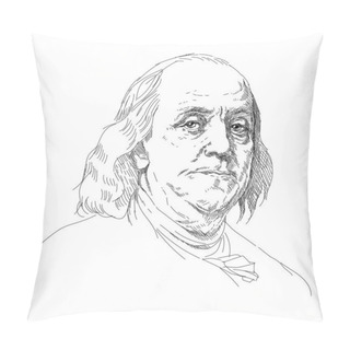 Personality  Benjamin Franklin - Politician, Diplomat, Polymath, Inventor, Writer, Journalist, Publisher, Freemason. One Of The Leaders Of The US War Of Independence Pillow Covers