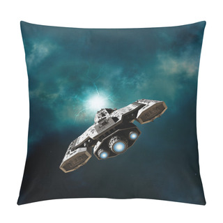 Personality  Spaceship Entering A Wormhole Pillow Covers