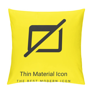 Personality  Blocked Minimal Bright Yellow Material Icon Pillow Covers
