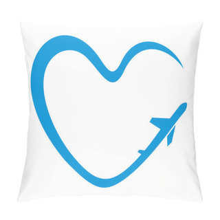 Personality  Airplane Heart Symbol Pillow Covers