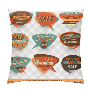 Personality  Vintage Style Speech Bubbles Cards Pillow Covers