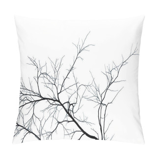 Personality  Dead Tree And Branch Isolated On White Background. Black Branches Of Tree Backdrop. Nature Texture Background. Tree Branch For Graphic Design And Decoration. Art On Black And White Scene.  Pillow Covers