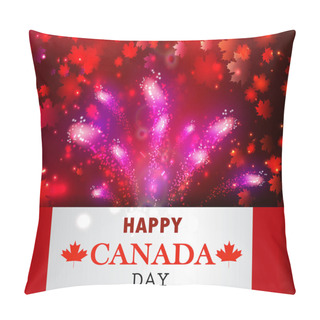 Personality  Fireworks And Canada Flag Pillow Covers