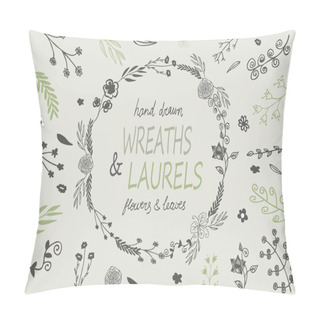 Personality  Leaves, Swirls, Floral Elements. Pillow Covers