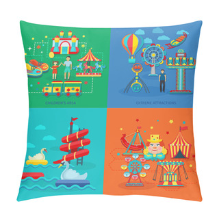 Personality  Amusement Park Flat Pillow Covers