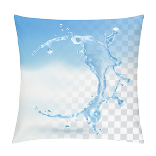 Personality  Water Splash  Element With Transparency Pillow Covers