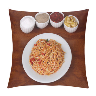 Personality  Perfect Italian Food Pasta On Plate Pillow Covers