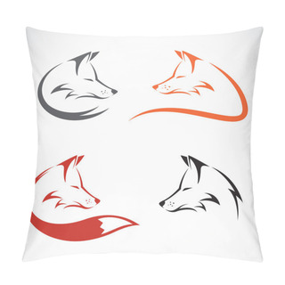 Personality  Vector Image Of An Fox Design  Pillow Covers