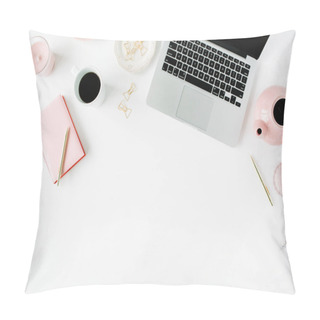 Personality  Trendy Modern Flat Lay Workspace Pillow Covers