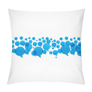 Personality  Abstract Social Networking Dialog Bubbles Vector Background Pillow Covers