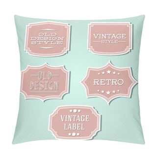 Personality  Vector Collection - Vintage And Retro Labels Pillow Covers
