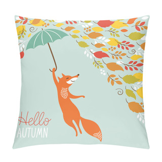 Personality  Fox With Umbrella Pillow Covers