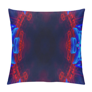 Personality  Abstract Kaleidoscope Background. Beautiful Multicolor Texture. Unique Kaleidoscopic Design. Mandala Style. Long Exposure Shot. Pillow Covers