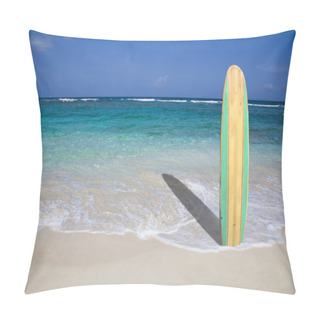 Personality  Surf Board In The Sand Pillow Covers