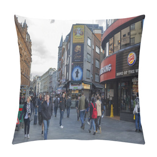 Personality West End Scene With Crowds Of People Walking Pillow Covers