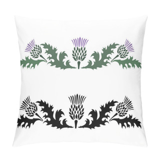 Personality  Thistle. Onopordum Acanthium. Scottish Thistle Pillow Covers