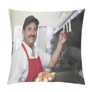 Personality  Man In Restaurant Kitchen Pillow Covers