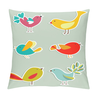 Personality  Social Media Birds Set Pillow Covers