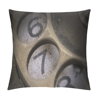 Personality  Close Up Of Vintage Phone Dial - 7 Pillow Covers