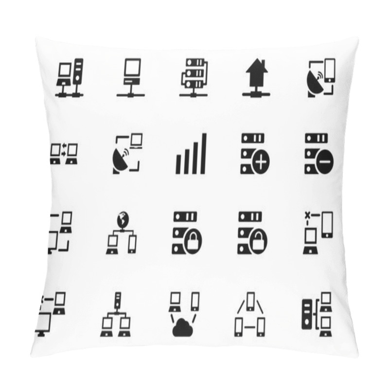 Personality  Networking Vector Icons 3 Pillow Covers