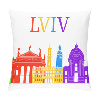 Personality  Lviv City Skyline, Ukraine. The Most Famous Buildings In Lviv, Ukraine Pillow Covers