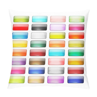 Personality  Set Of Glossy Button Icons For Your Design Pillow Covers