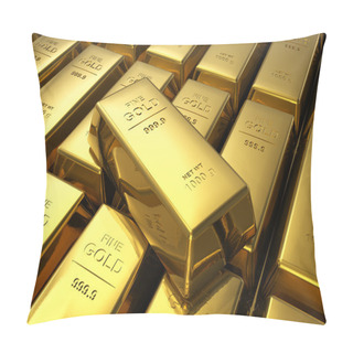 Personality  Rows Of Gold Bars Pillow Covers