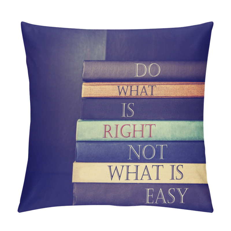 Personality  Inspirational Quote With Stack Of Books Pillow Covers