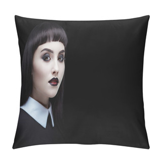 Personality  Gothic Brunette Girl Pillow Covers