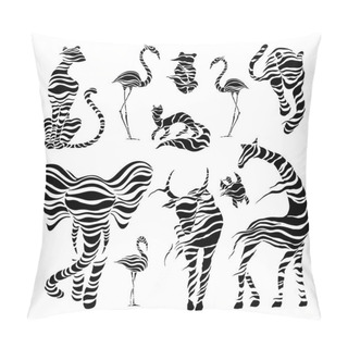 Personality  Wild Animals. Stylized Wild Animals Pillow Covers