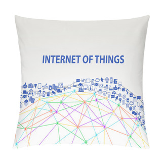 Personality  IoT (internet Of Things) Text With Connected Devices Pillow Covers