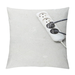 Personality  Electrical Cords Connected To Power Strip Building Site Pillow Covers
