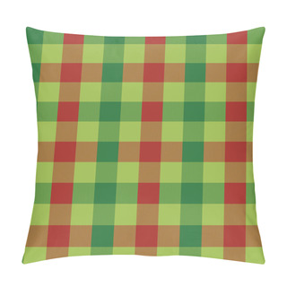 Personality  Seamless Christmas Gingham Check Wrapping Paper Pattern Pillow Covers