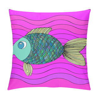 Personality  Vector Illustration Fish Pillow Covers