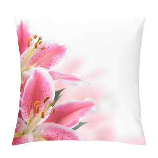Personality  Pink Lilies Pillow Covers