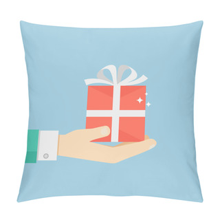 Personality  Hand Holding Or Offering Gift Or Present Pillow Covers