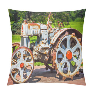 Personality  Old Tractor In Grande Prairie Alberta Canada Pillow Covers