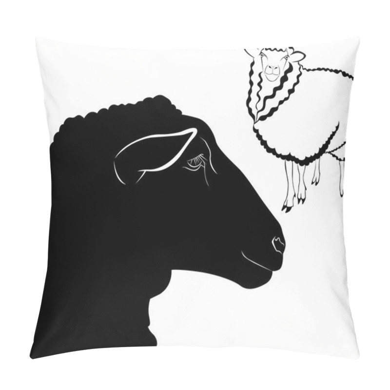 Personality  sheep  animals logo pillow covers